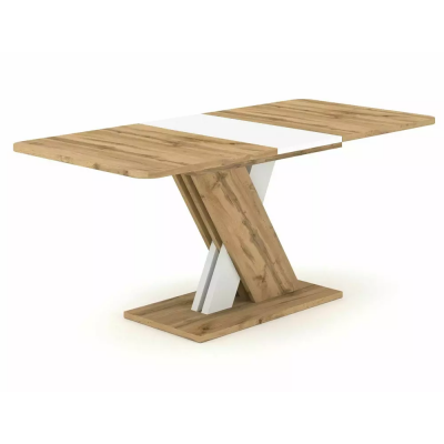 Стол обеденный SIGNAL EXEL дуб вотан/белый мат 140-180/85